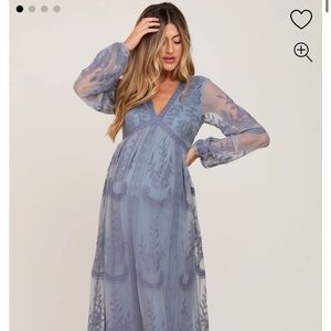 Beautiful Lace PinkBlush Maternity Dress